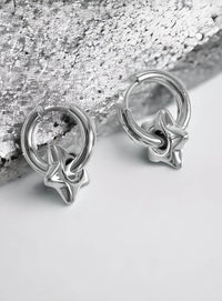 Silver Star Hoops