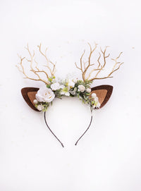 Snow Rose Reindeer Headband 5 (Snow Rose)