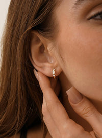 Mini Birthstone Huggie Hoop Earrings