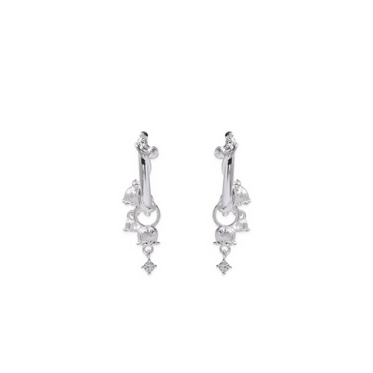 Lily of the Valley Hoop Earrings
