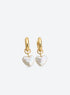 Heart Shaped Pearl Earrings