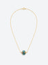 Gold Pressed Flower Necklace