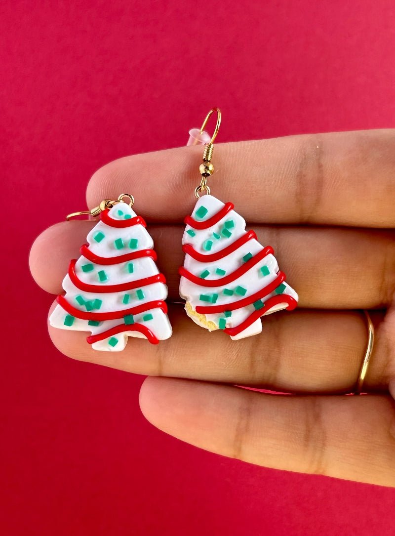 Christmas Tree Cookie Earrings