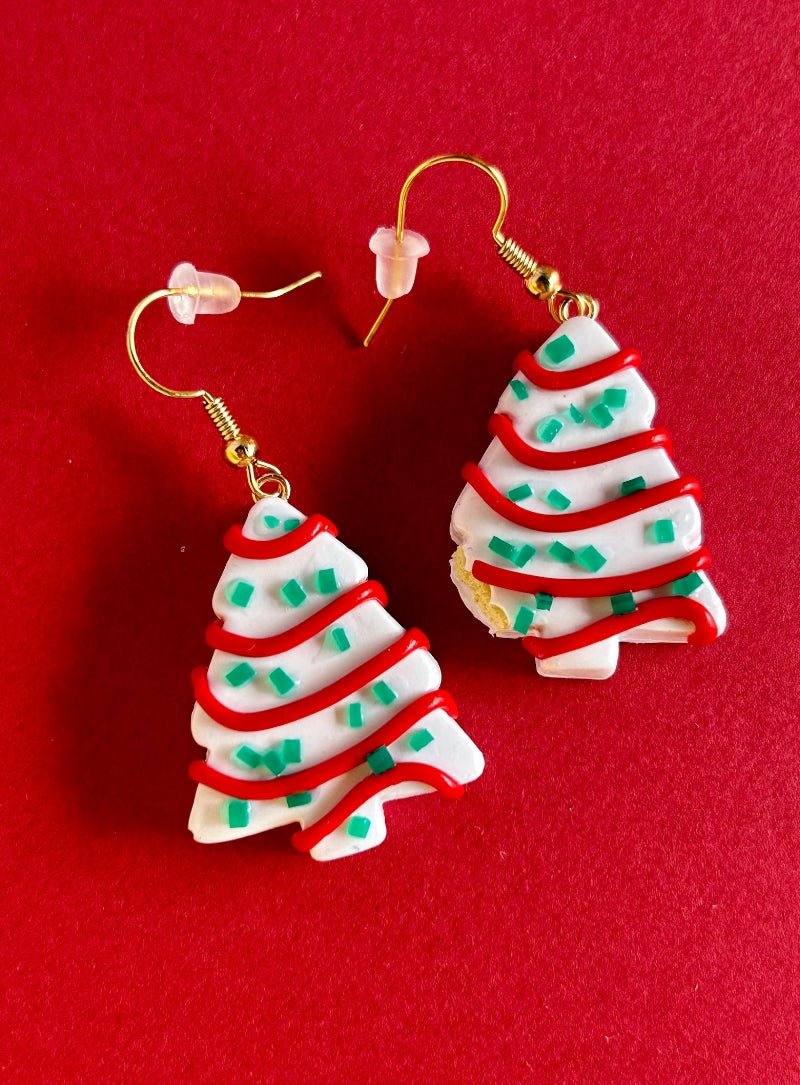 Christmas Tree Cookie Earrings
