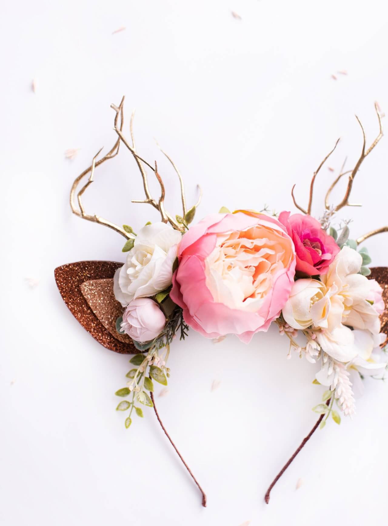 Blush Peony Reindeer Headband 1 (Blush Peony)