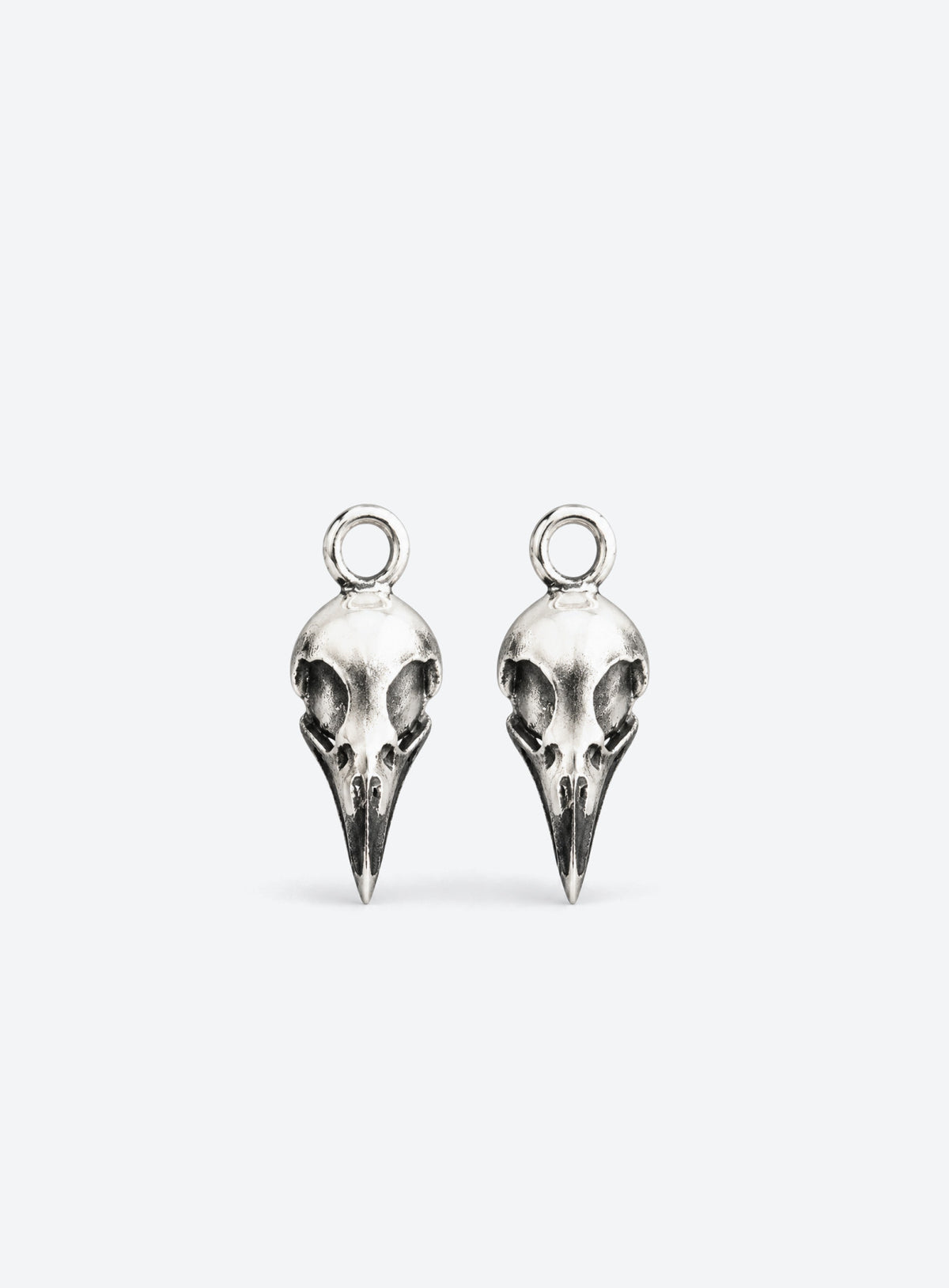 Dark Raven Hoop Earrings
