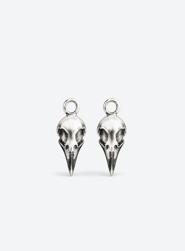 Dark Raven Hoop Earrings