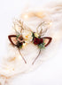 Cream Peony Reindeer Headband 2 (Cream Peony)