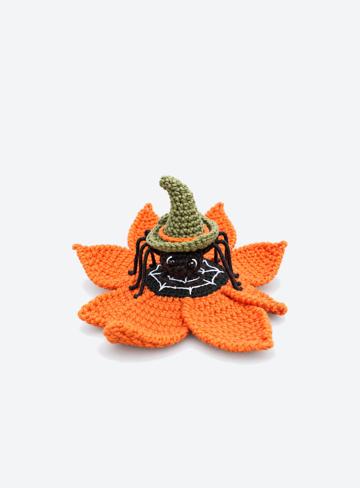 Crochet transforming pumpkin drawstring gift bag with character