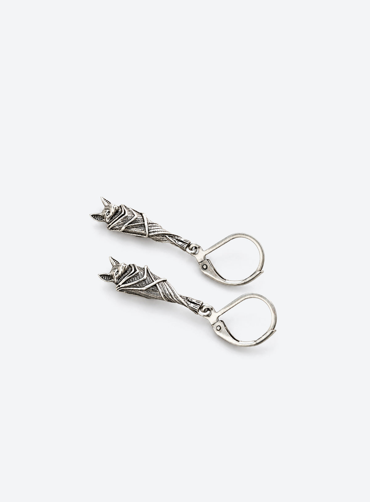 Vintage Silver Bat Earrings