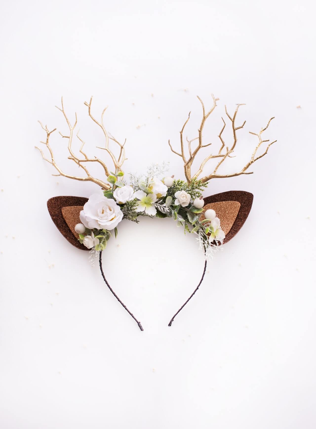 Snow Rose Reindeer Headband 5 (Snow Rose)