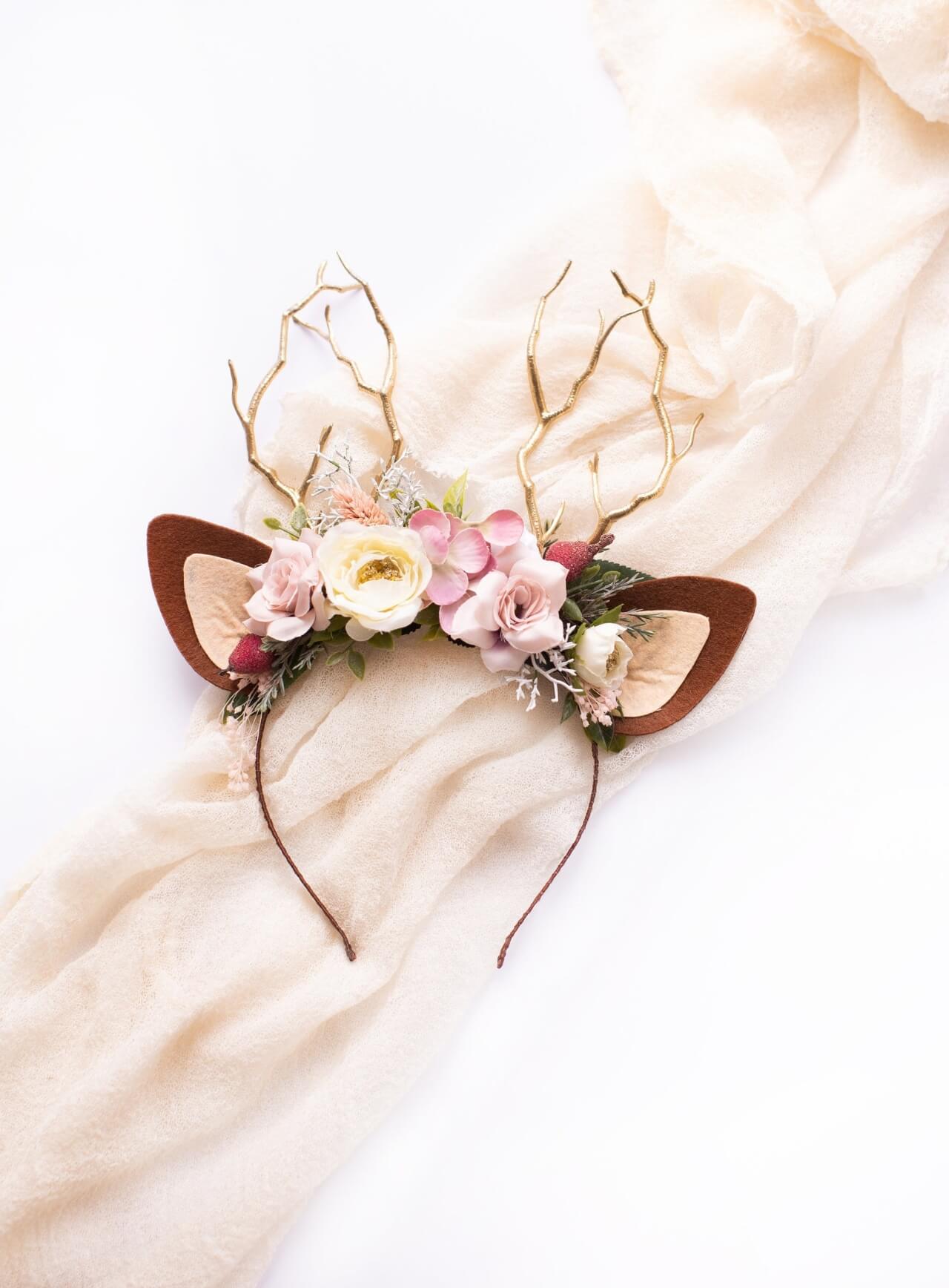 Frosted Rose Reindeer Headband 9 (Frosted Rose)