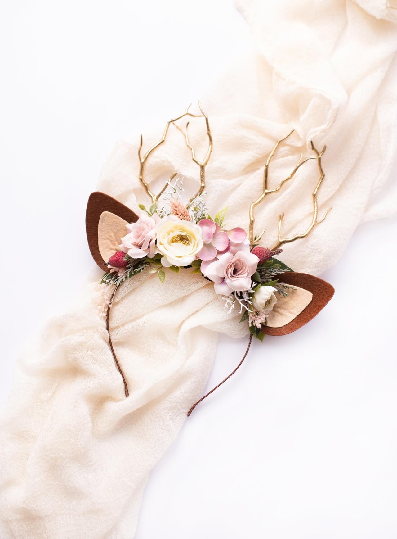 Frosted Rose Reindeer Headband 10 (Frosted Rose)