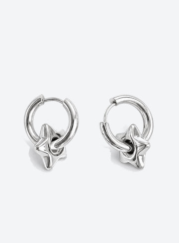 Silver Star Earrings