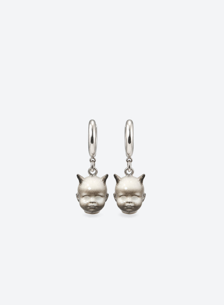 Baby Devil Ghost Hoop Earrings