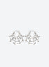 Silver Spider Web Hoop Earrings
