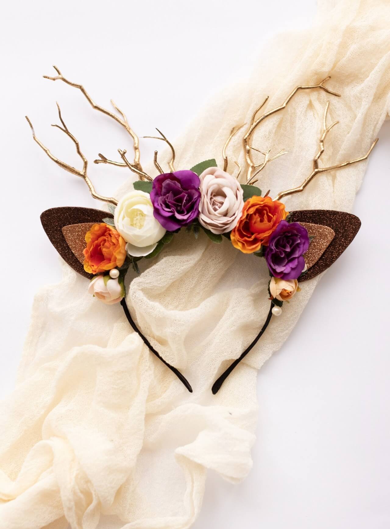 Colorful Rose Reindeer Headband 1 (Colorful Rose)