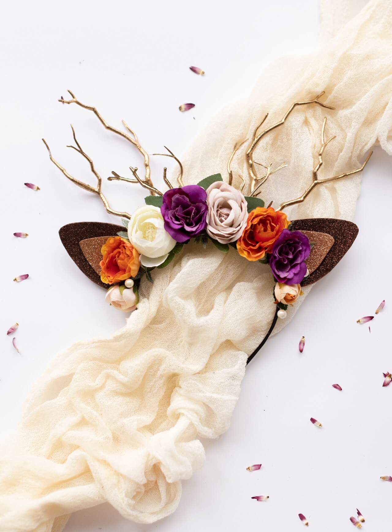 Colorful Rose Reindeer Headband 3 (Colorful Rose)