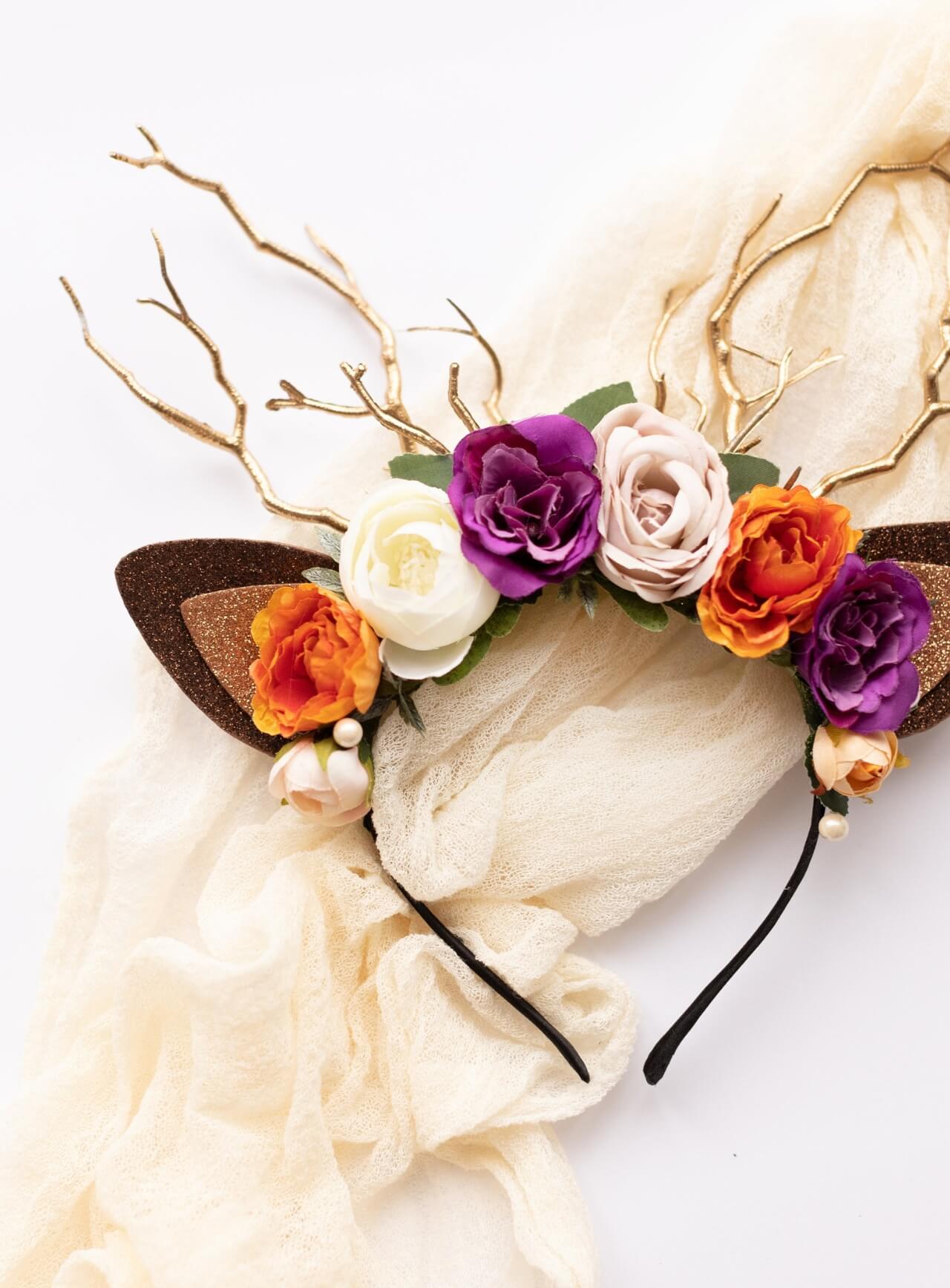 Colorful Rose Reindeer Headband 2 (Colorful Rose)