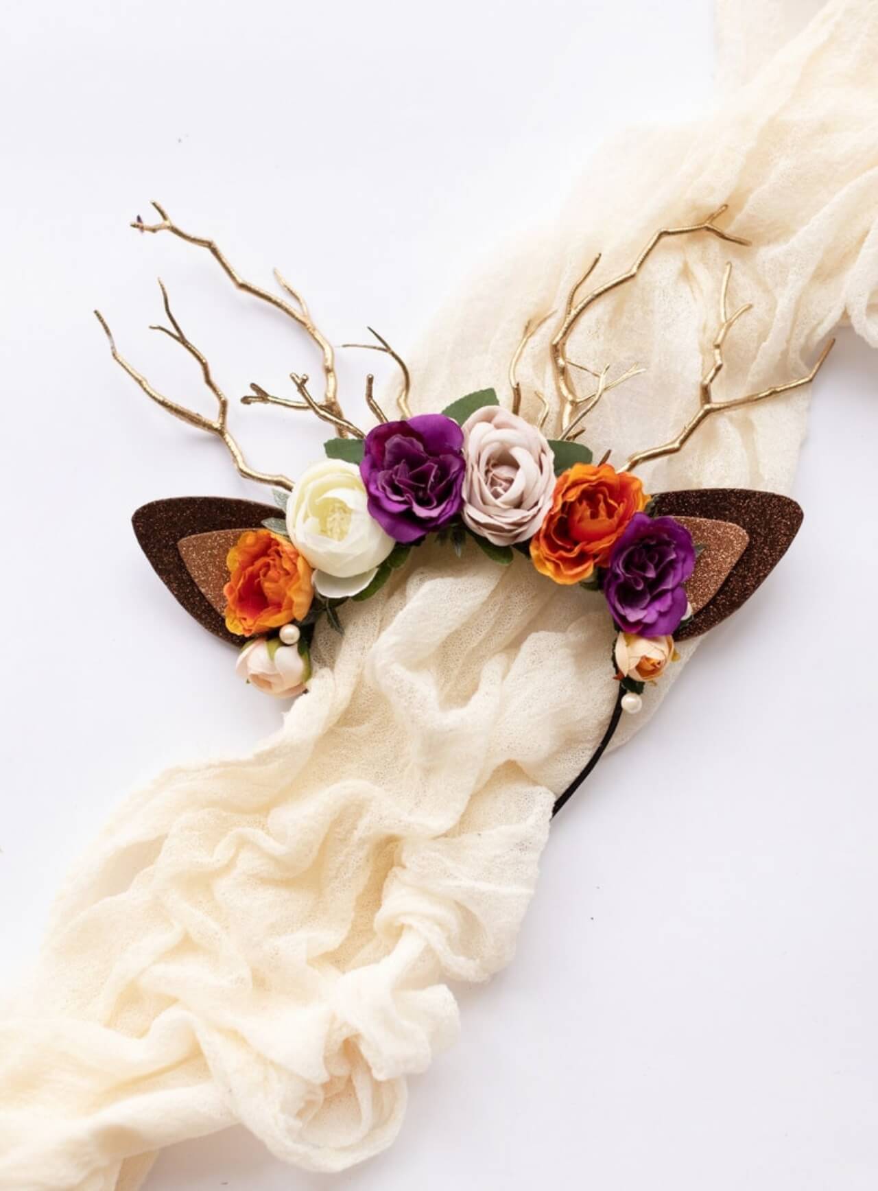 Colorful Rose Reindeer Headband 5 (Colorful Rose)