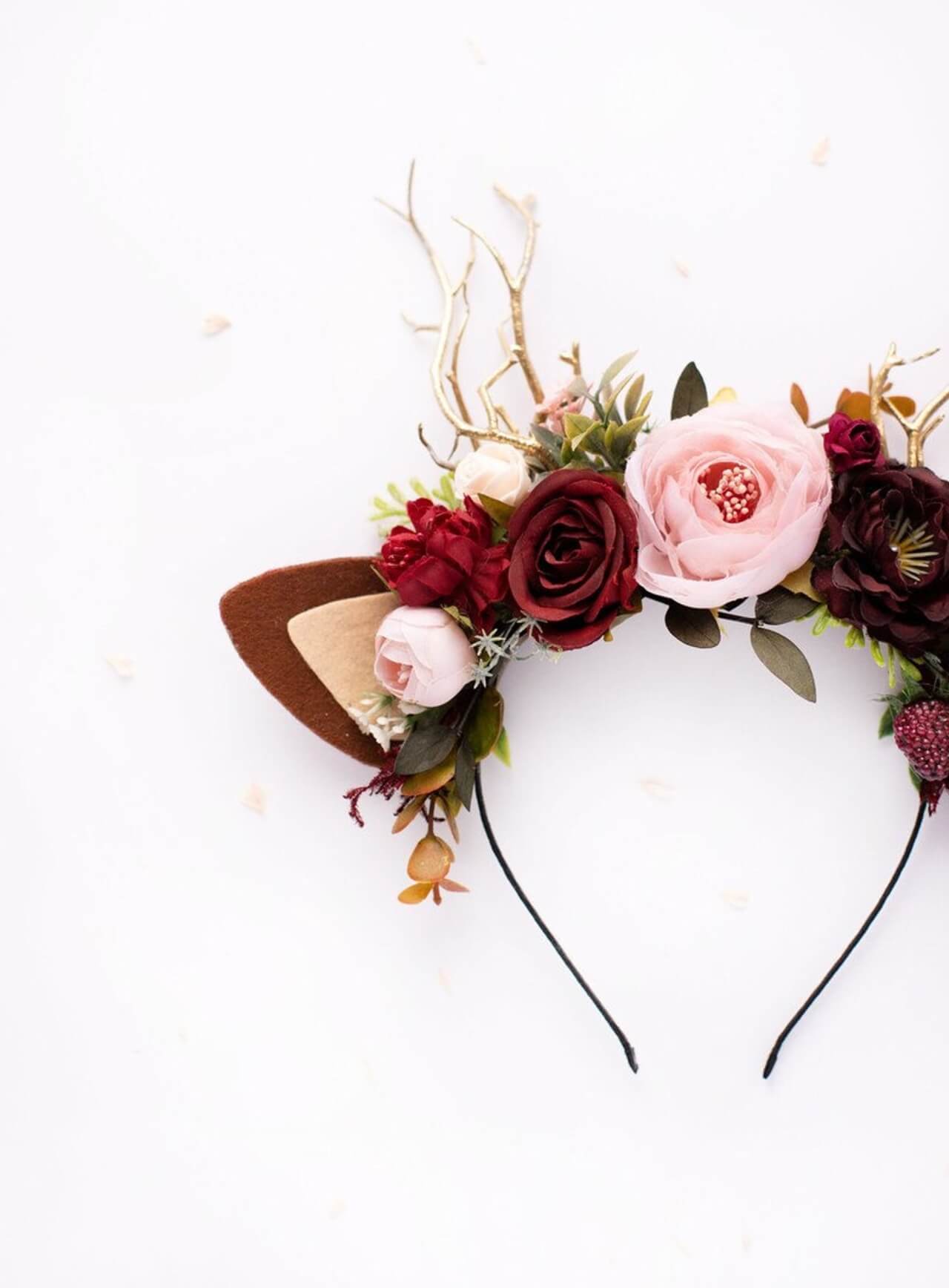 Boho Rose Reindeer Headband 2 (Boho Rose)