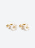 Mother of Pearl Flower Hoop Earrings