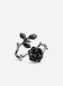 Resin rose ring with wire-wrapped details