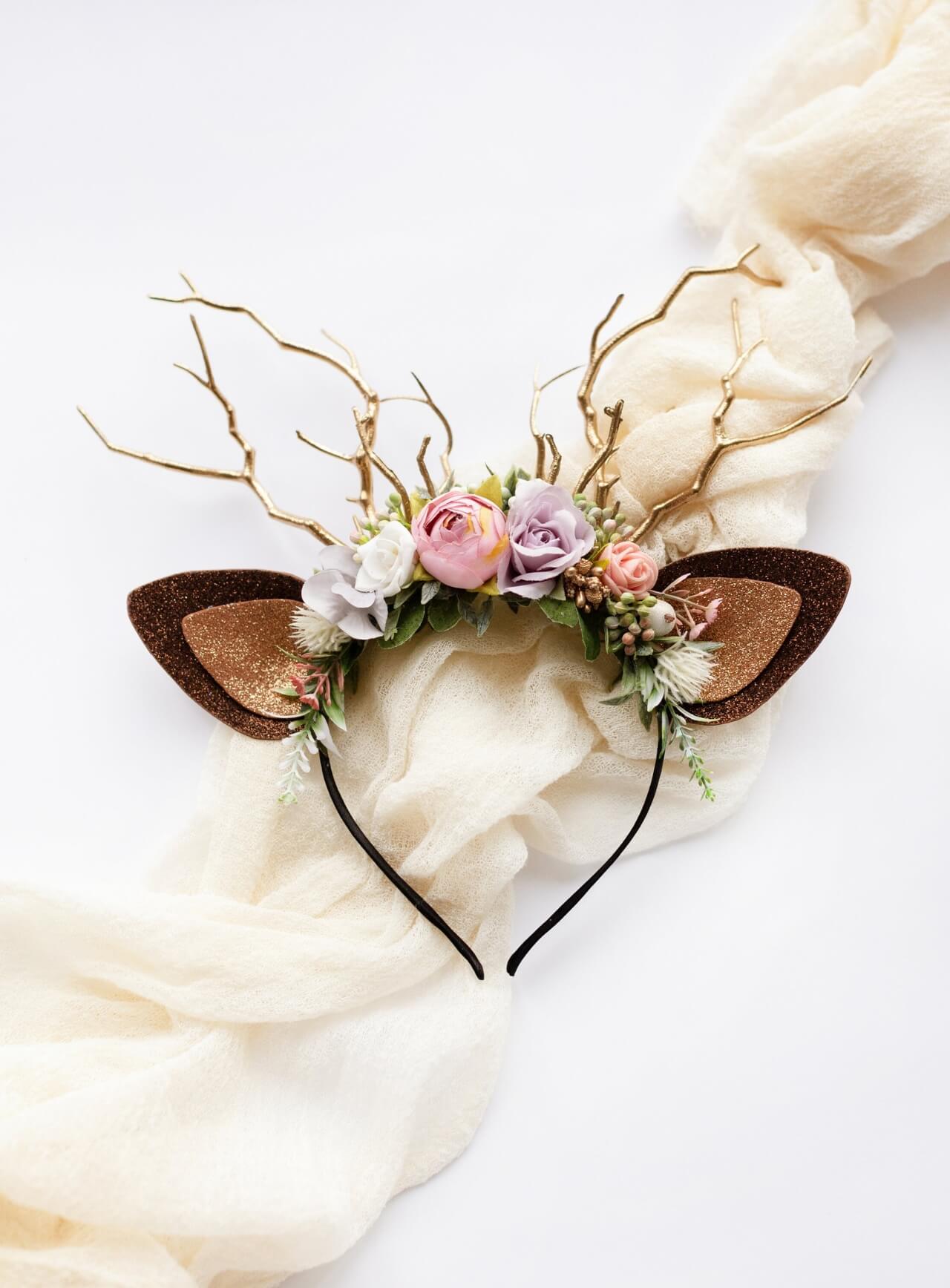 Frosted Rose Reindeer Headband 5 (Frosted Rose)