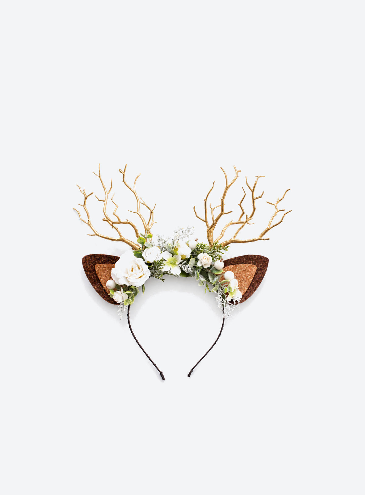 Snow Rose Reindeer Headband 5 (Snow Rose)