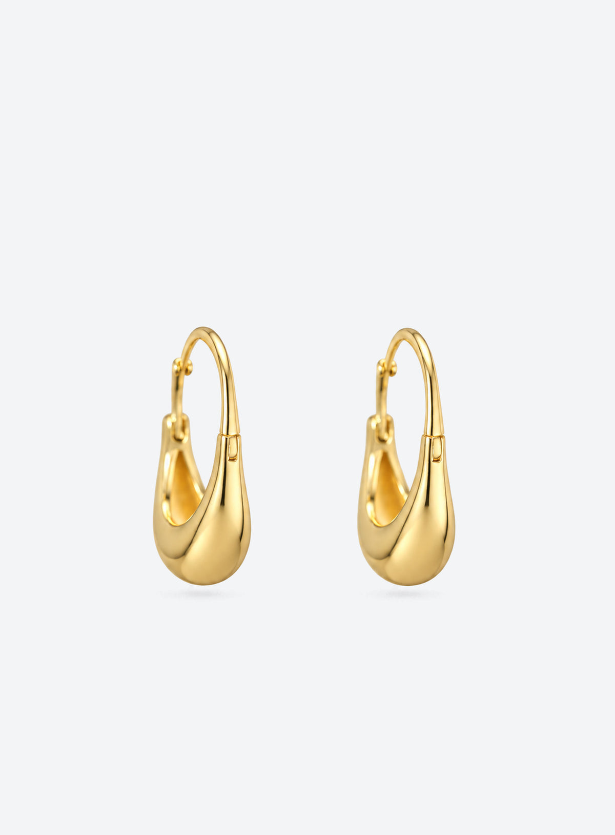 Curve Teardrop Huggie Hoop Earrings