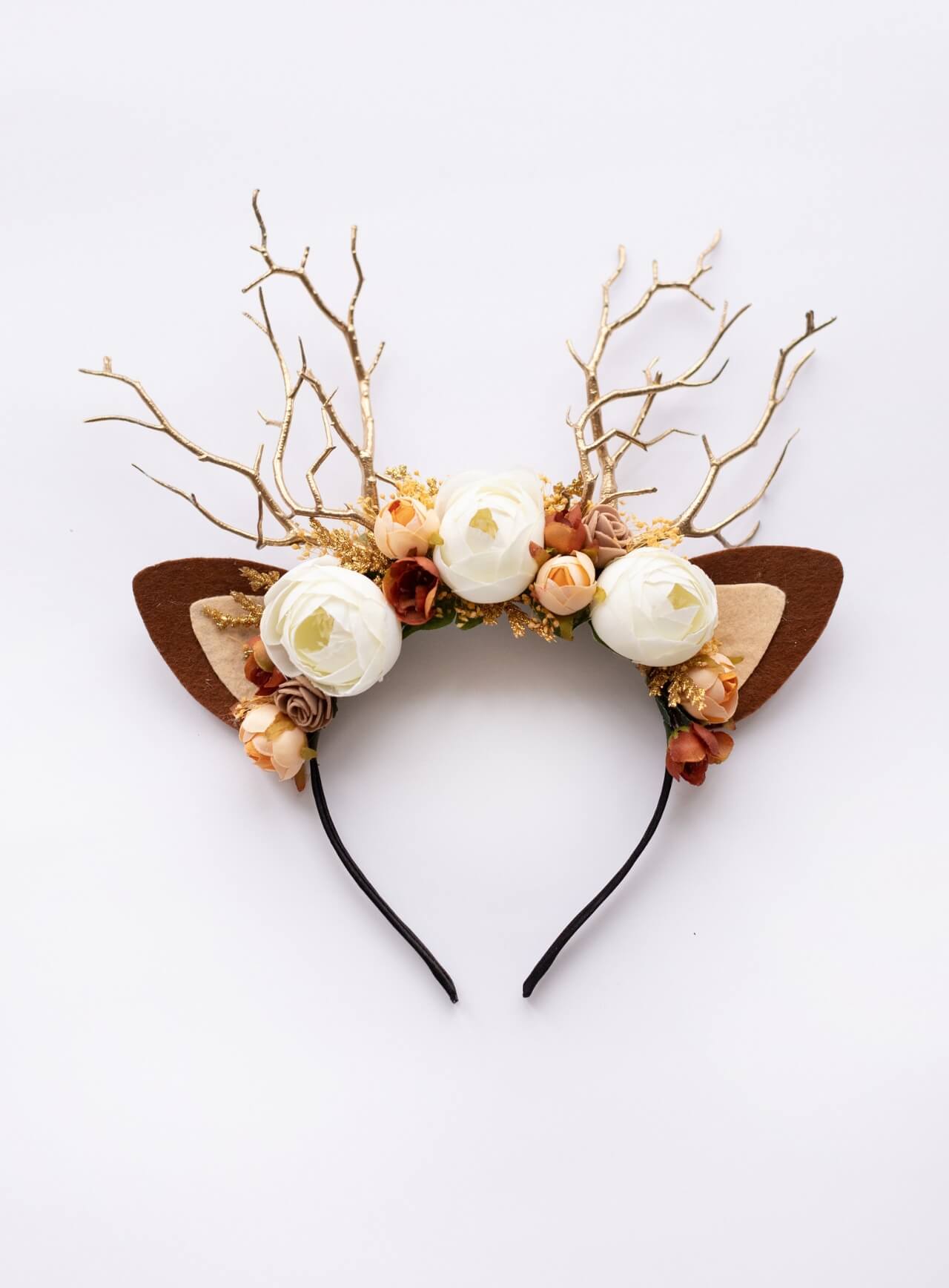 Lunar Ranunculus Reindeer Headband 2 (Lunar Ranunculus)