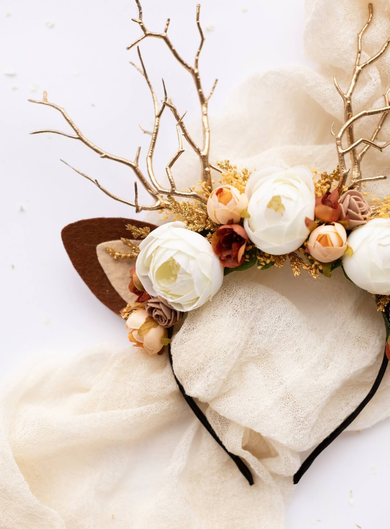 Lunar Ranunculus Reindeer Headband 6 (Lunar Ranunculus)