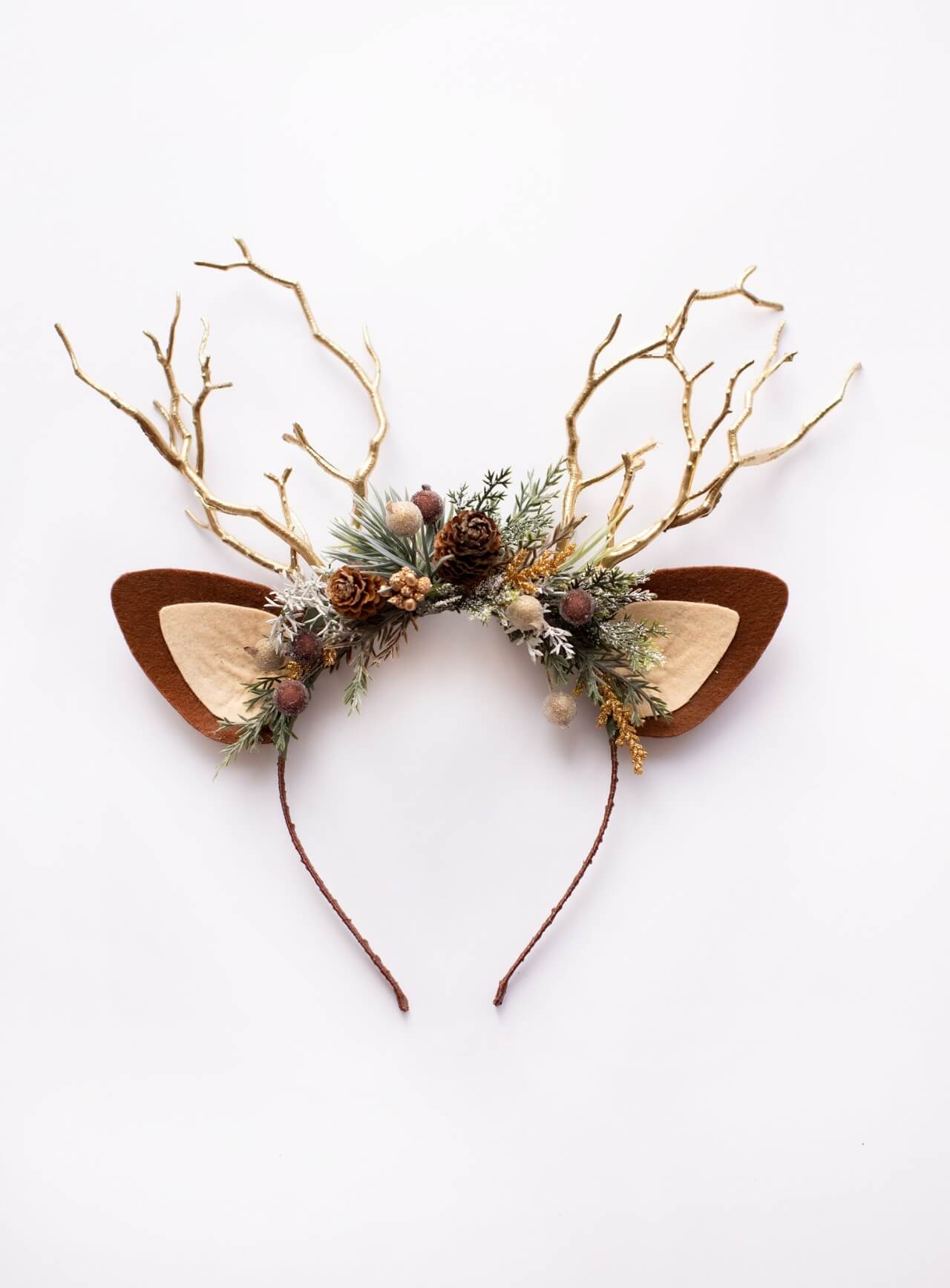 Pine Cone Reindeer Headband 4 (Pine Cone)