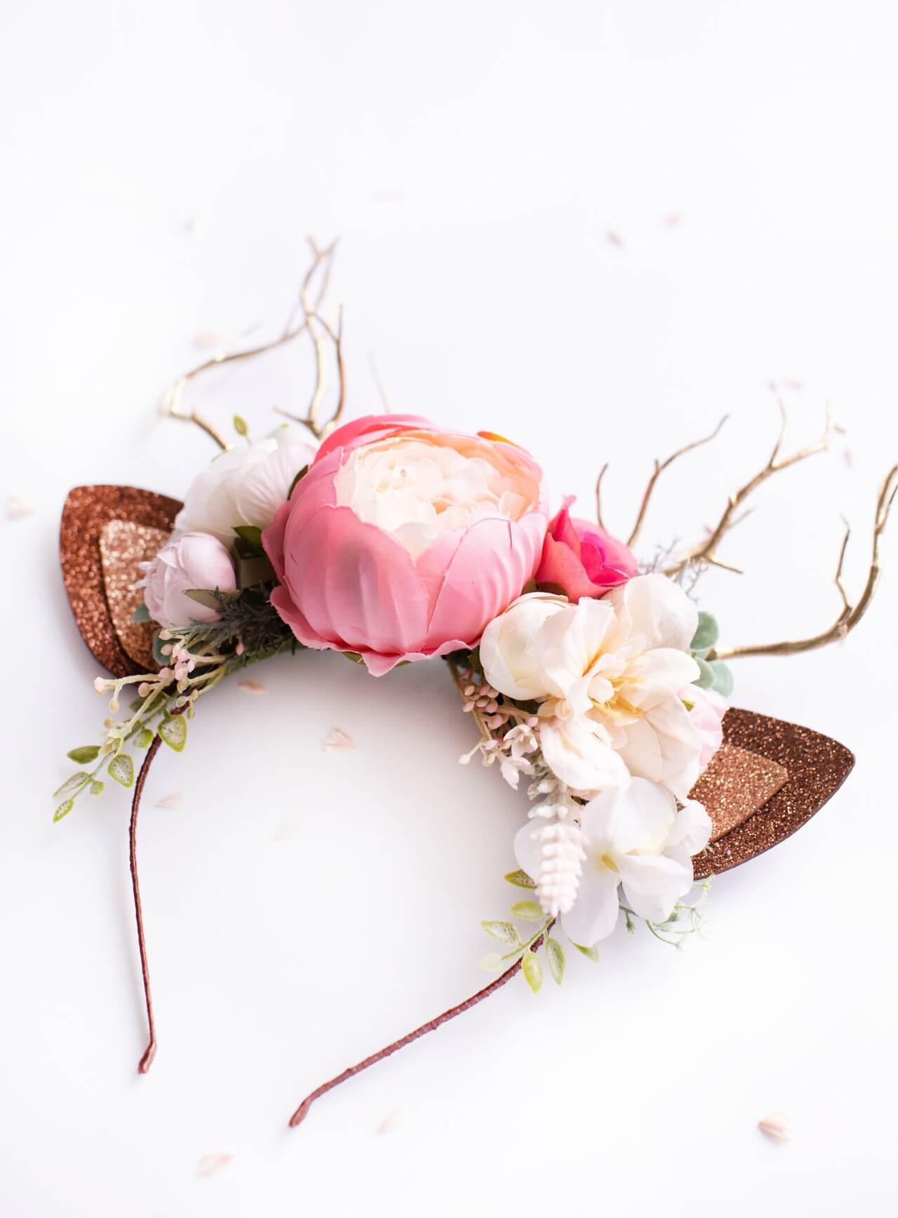 Blush Peony Reindeer Headband 6 (Blush Peony)