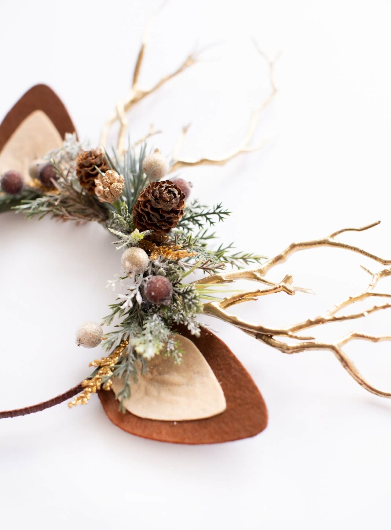 Pine Cone Reindeer Headband 5 (Pine Cone)
