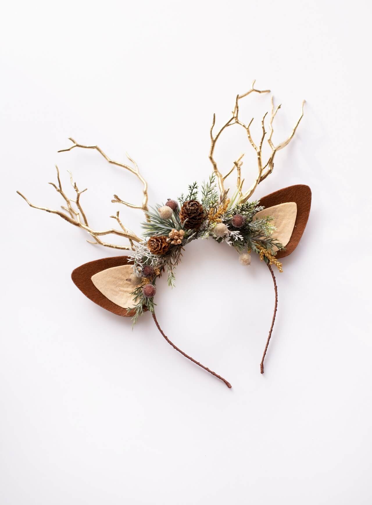 Pine Cone Reindeer Headband 6 (Pine Cone)