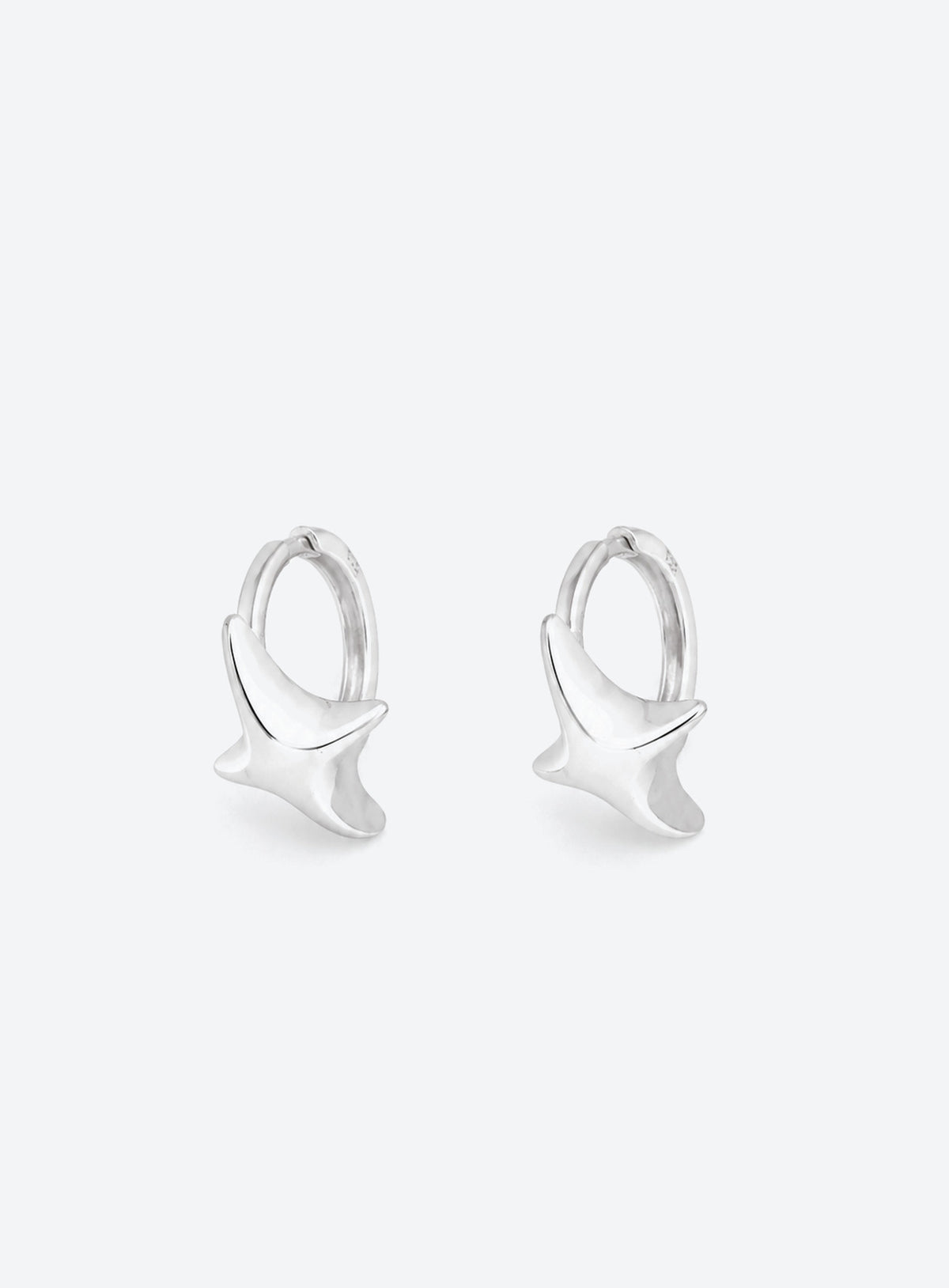 North Star Starburst Huggie Hoop Earrings