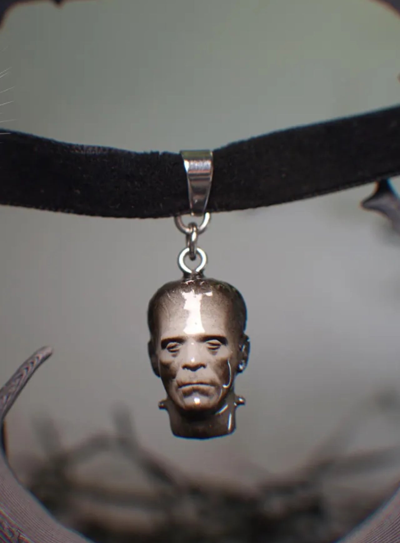 Frankenstein Head Hoop Earrings