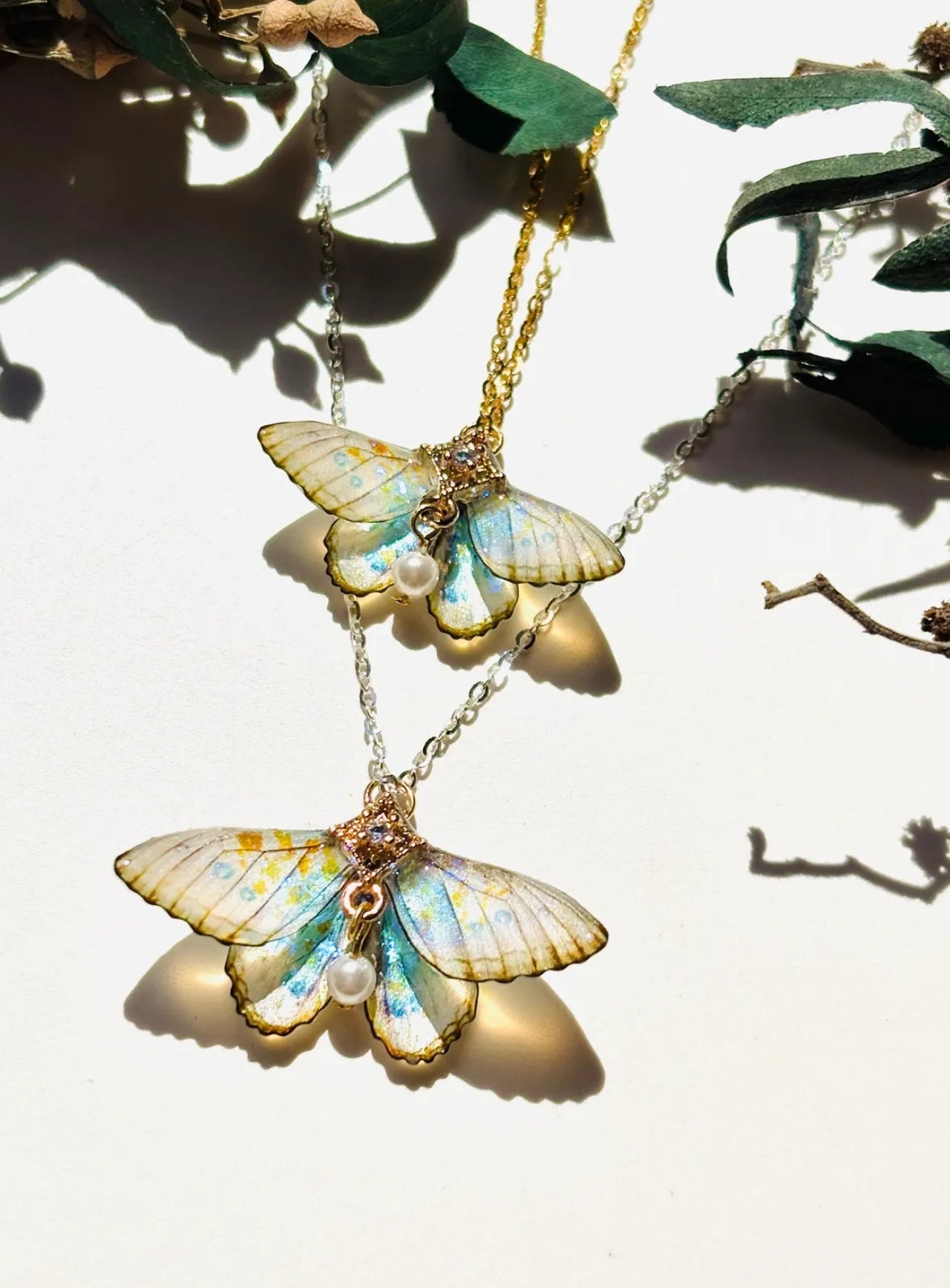 Iridescent Butterfly Necklace