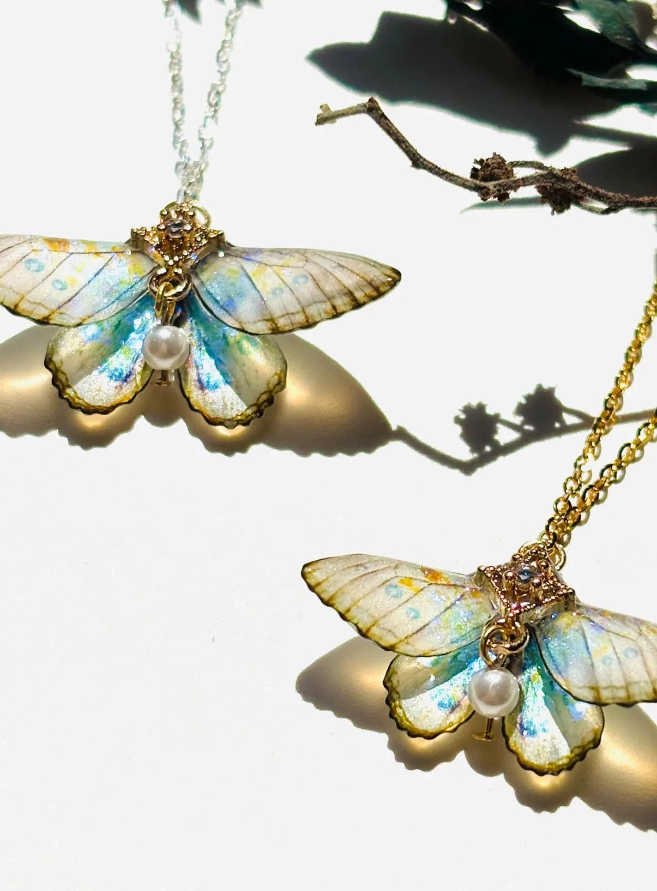 Iridescent Butterfly Necklace