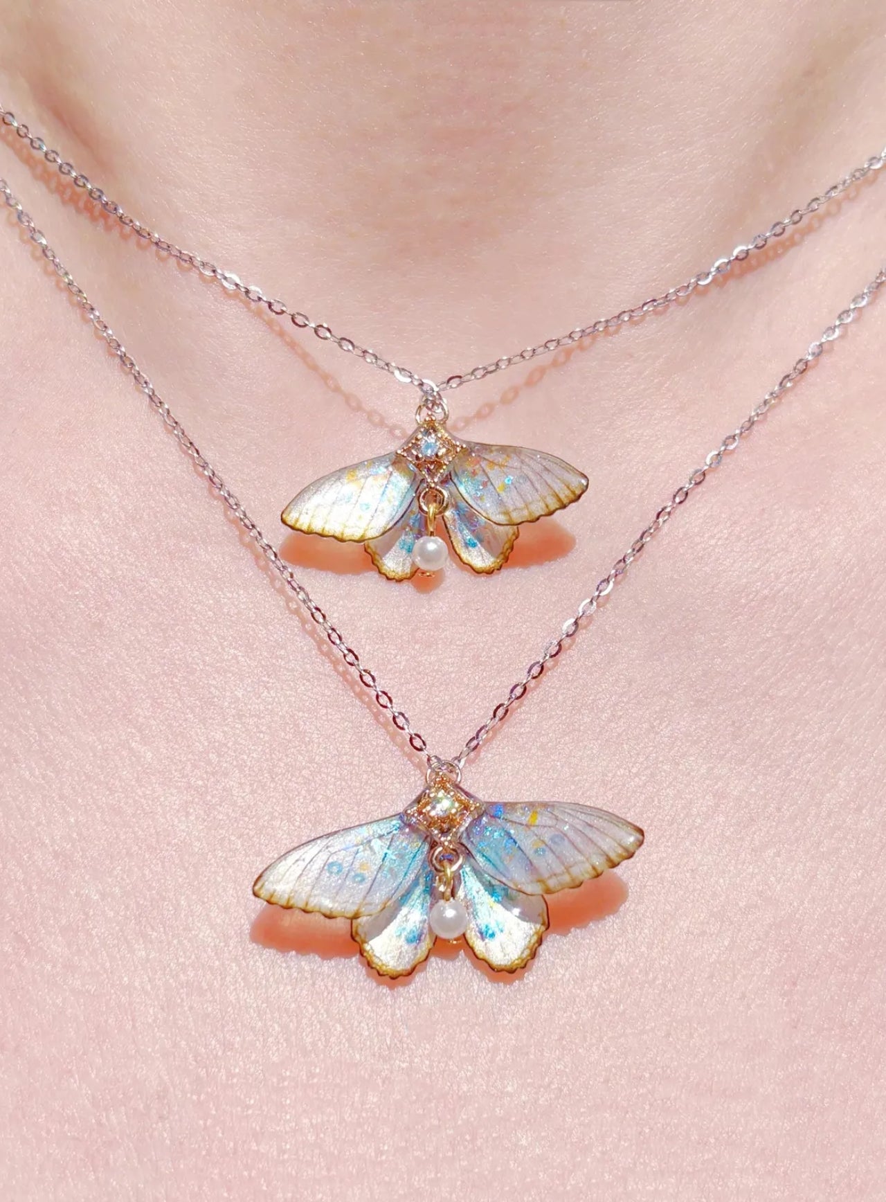 Iridescent Butterfly Necklace