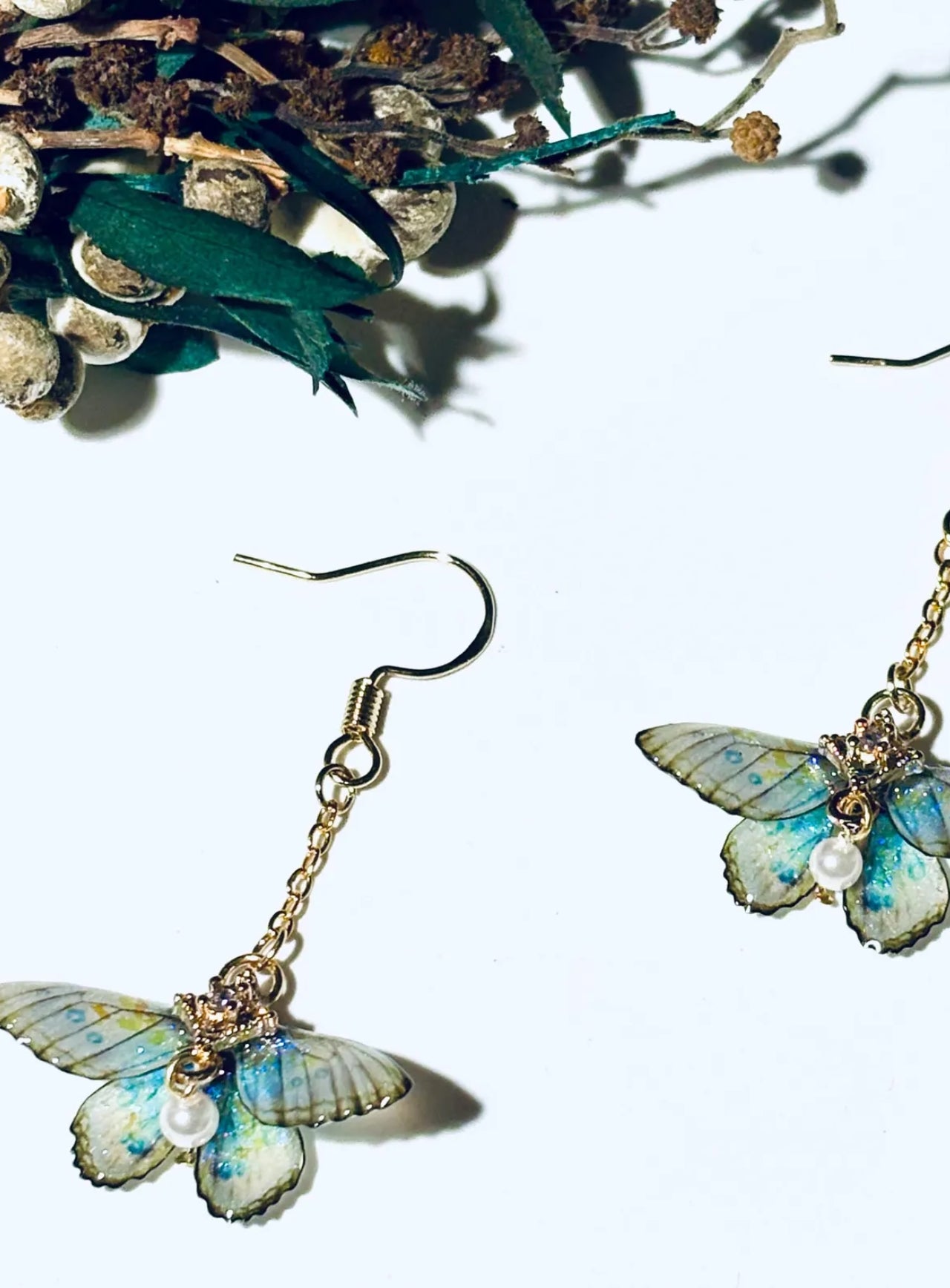 Iridescent Butterfly Earrings