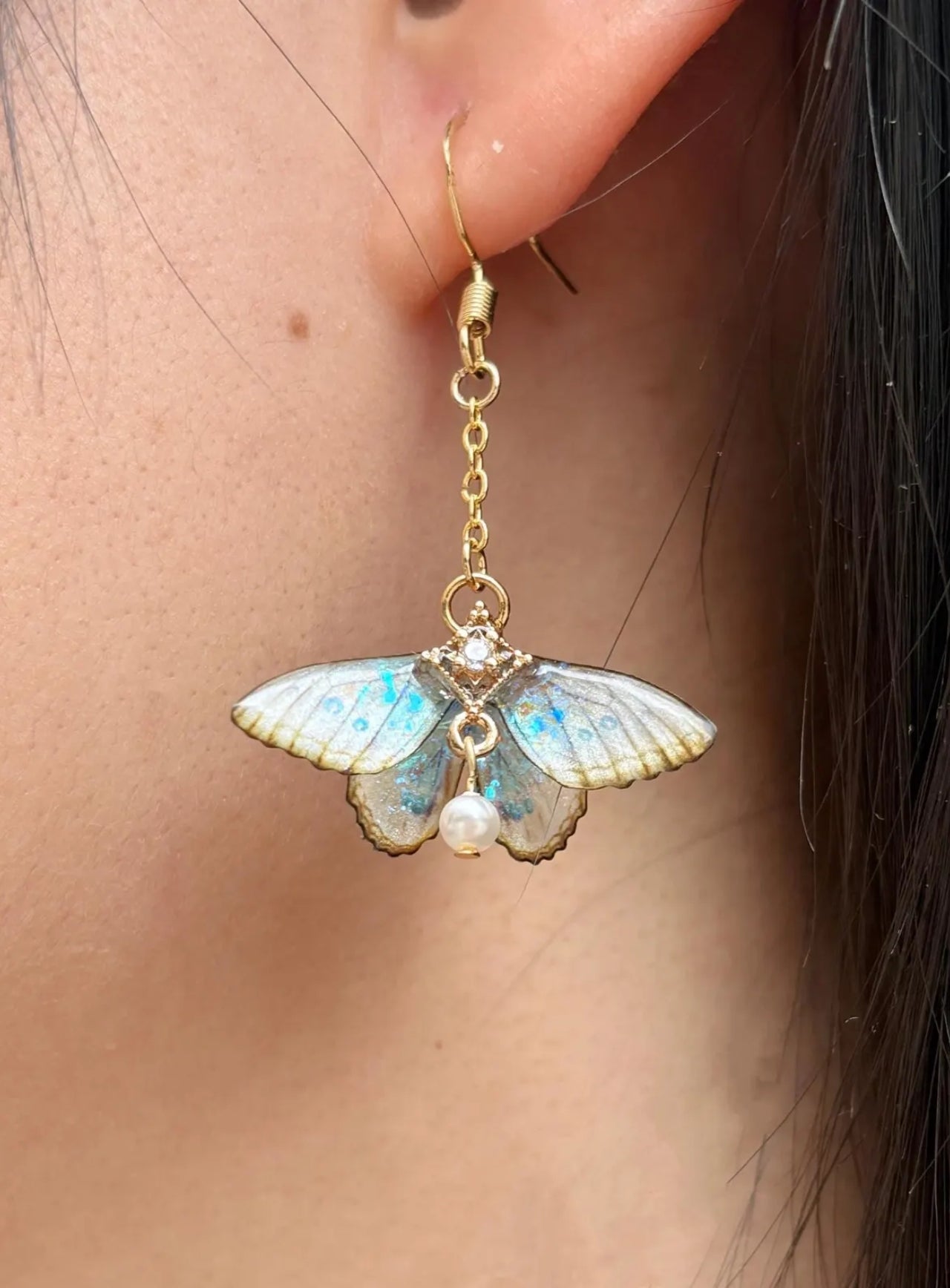 Iridescent Butterfly Earrings