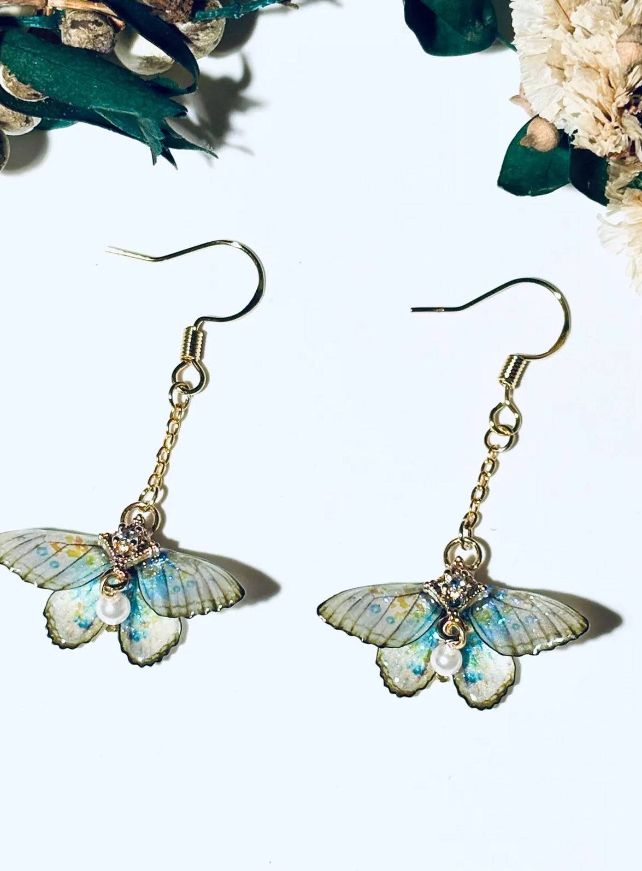 Iridescent Butterfly Earrings