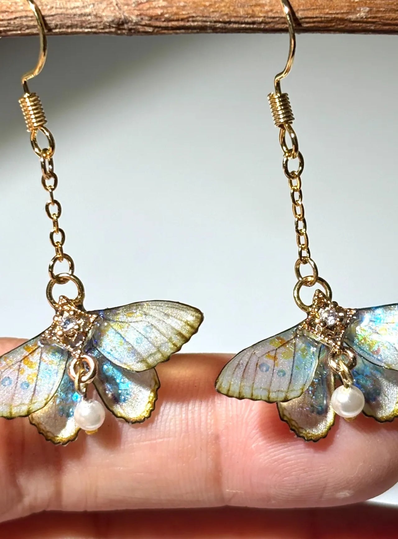 Iridescent Butterfly Earrings
