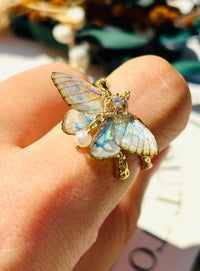 Iridescent Butterfly Ring