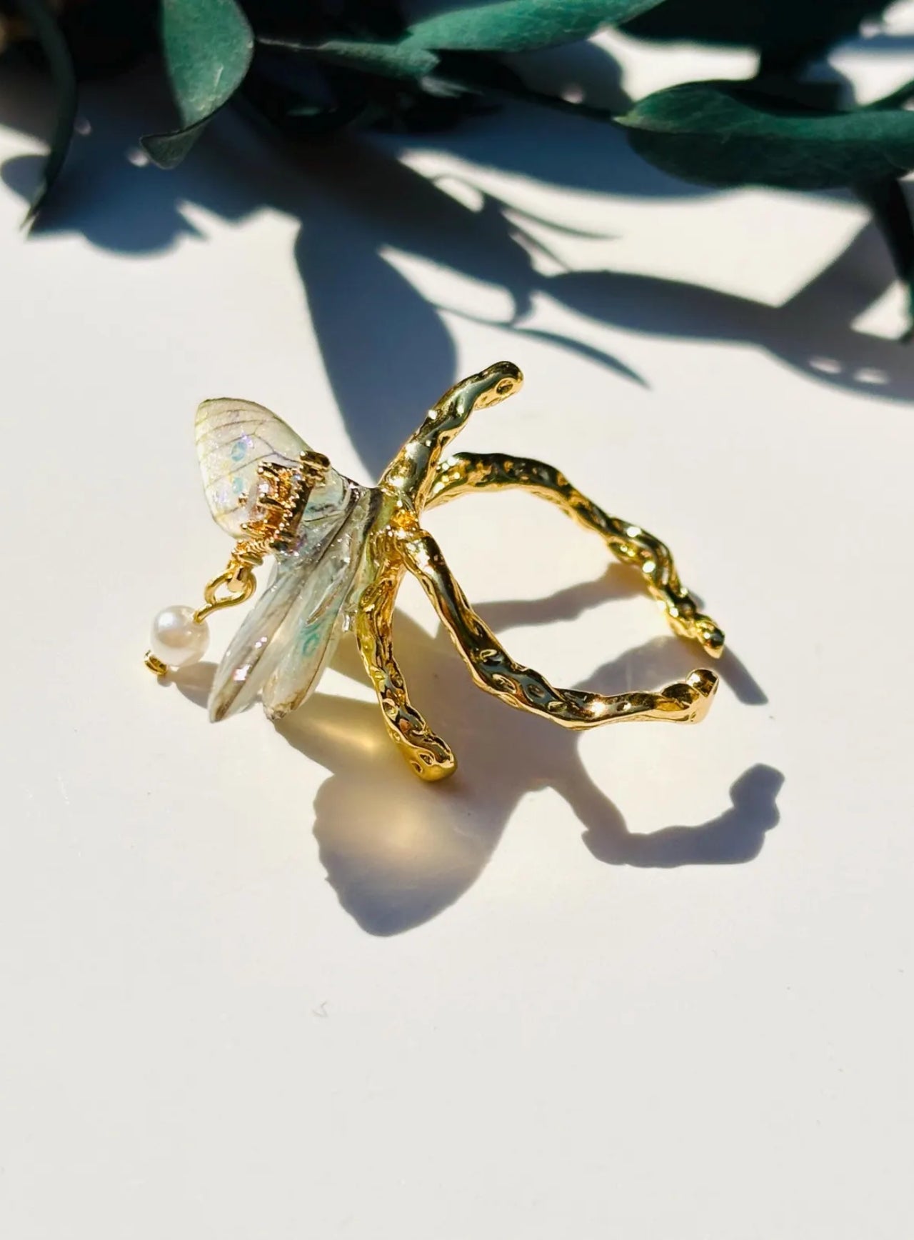 Iridescent Butterfly Ring