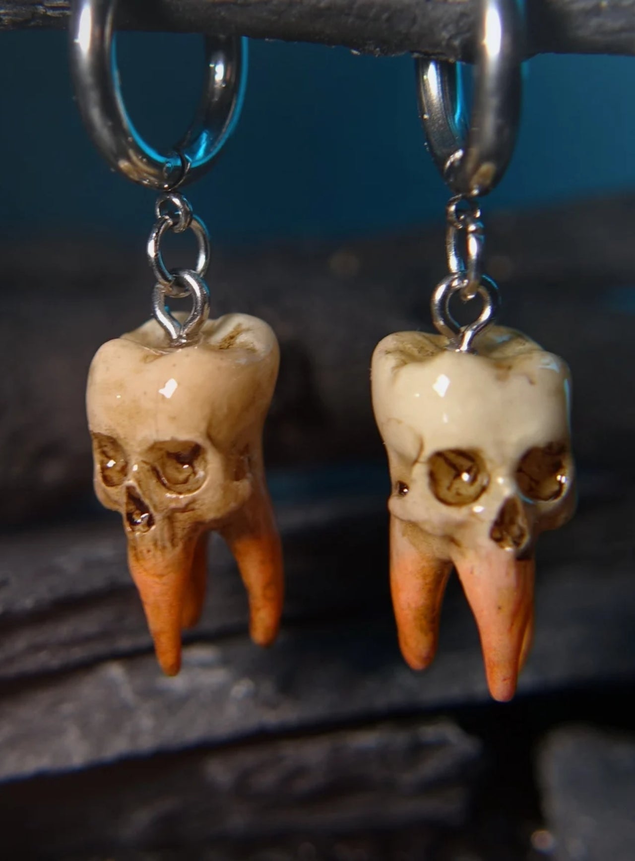 Decay Tooth Hoop Earrings