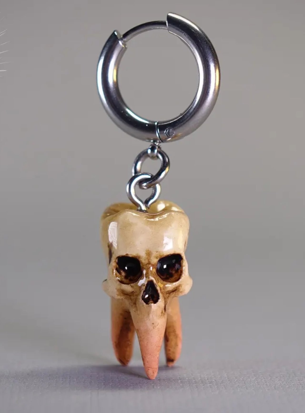 Decay Tooth Hoop Earrings