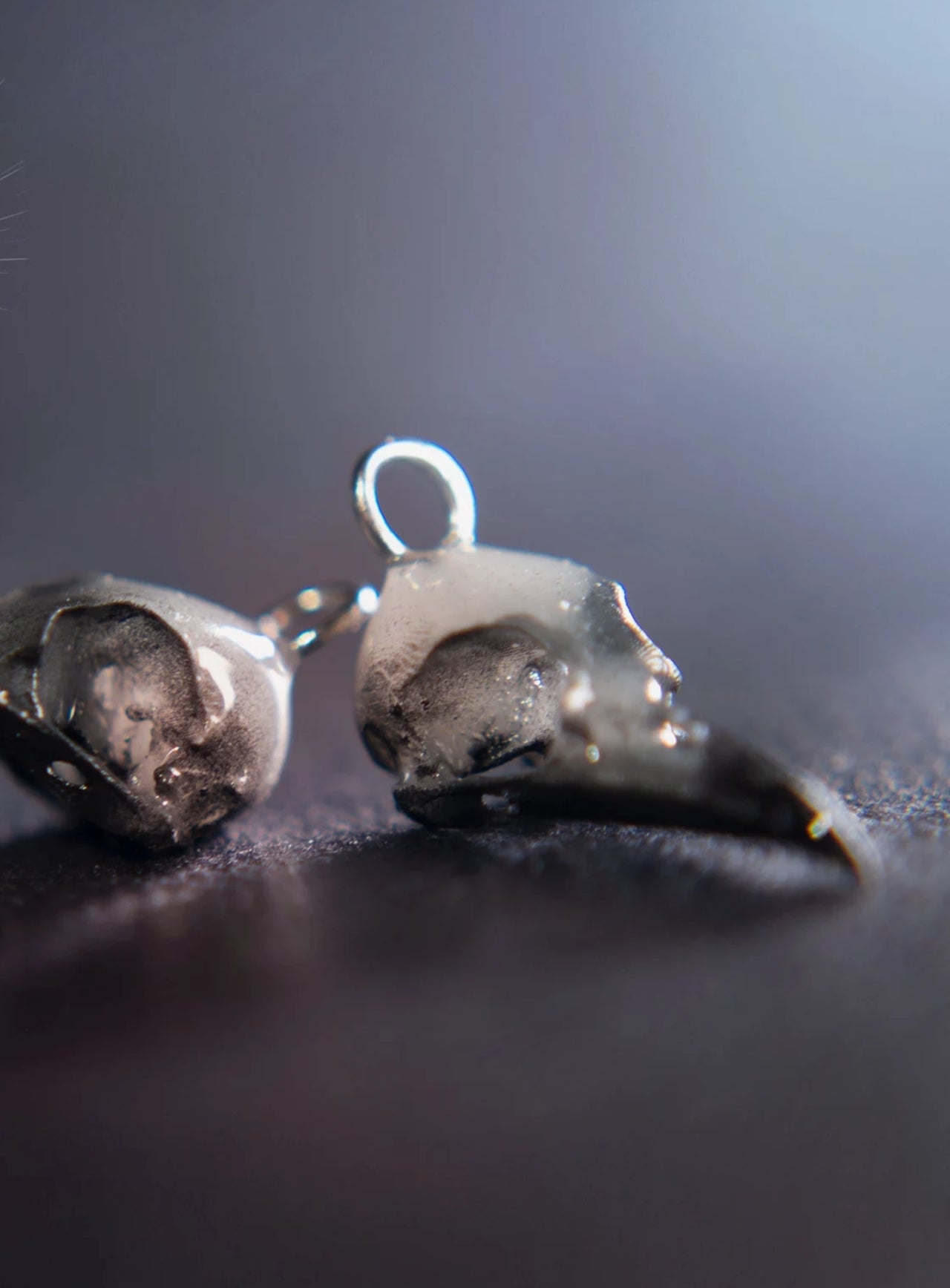 Dark Raven Hoop Earrings